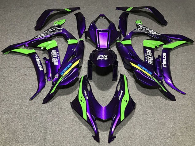 2016-2020 Kawasaki ZX10R Motorcycle Fairings - Purple Green White Trick Star Eva Racing Canada Websites