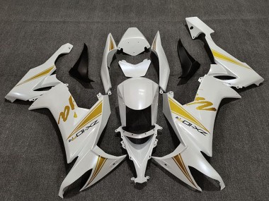 2008-2010 Kawasaki ZX10R Motorcycle Fairings - Pearl White Gold Canada Websites