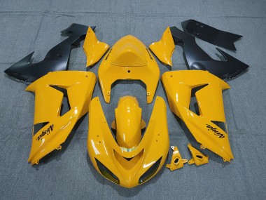 2006-2007 Kawasaki ZX10R Motorcycle Fairings - Yellow Black Ninja Canada Websites