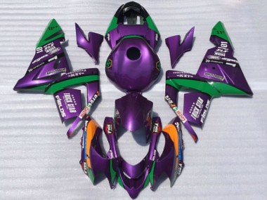 2004-2005 Kawasaki ZX10R Motorcycle Fairings - Purple and Green Trick Star Canada Websites