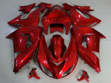 2006-2007 Kawasaki ZX10R Motorcycle Fairings - Deep Red Canada Websites