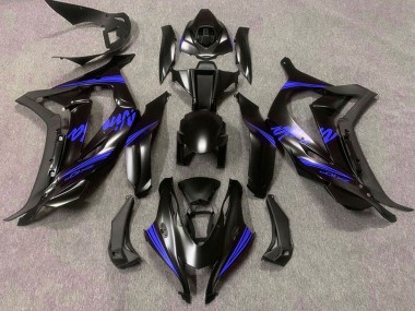 2016-2020 Kawasaki ZX10R Motorcycle Fairings - Matte Black Blue Ninja Canada Websites