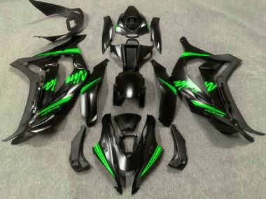 2016-2020 Kawasaki ZX10R Motorcycle Fairings - Matte Black Green Ninja Canada Websites