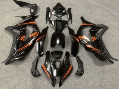 2016-2020 Kawasaki ZX10R Motorcycle Fairings - Matte Black Orange Ninja Canada Websites