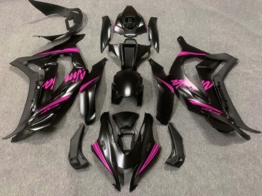 2016-2020 Kawasaki ZX10R Motorcycle Fairings - Matte Black Pink Ninja Canada Websites