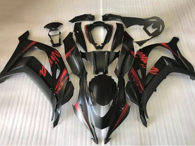 2016-2020 Kawasaki ZX10R Motorcycle Fairings - Matte Black Red Ninja Canada Websites
