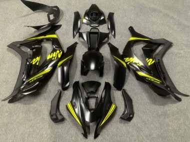 2016-2020 Kawasaki ZX10R Motorcycle Fairings - Matte Black Yellow Ninja Canada Websites
