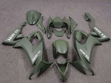 2008-2010 Kawasaki ZX10R Motorcycle Fairings - US Army Green Canada Websites