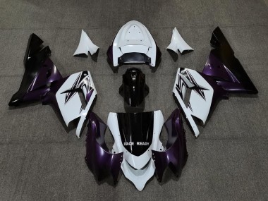 2004-2005 Kawasaki ZX10R Motorcycle Fairings - White Purple and Black Canada Websites