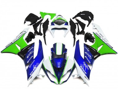 2009-2012 Kawasaki ZX6R Motorcycle Fairings - White Green Blue Black Canada Websites