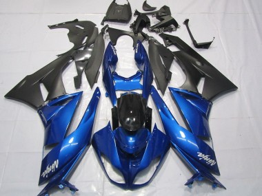 2009-2012 Kawasaki ZX6R Motorcycle Fairings - Blue Glossy Black Matte Black White Ninja Canada Websites
