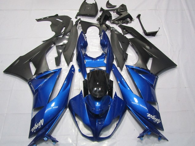 2009-2012 Kawasaki ZX6R Motorcycle Fairings - Blue Glossy Black Matte Black White Ninja Canada Websites