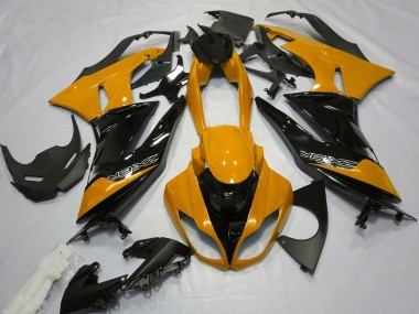 2009-2012 Kawasaki ZX6R Motorcycle Fairings - Orange Glossy Black Canada Websites