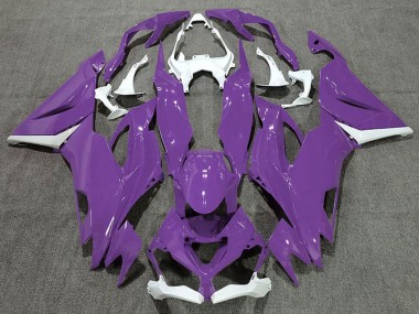 2019-2022 Kawasaki ZX6R Motorcycle Fairing - White Purple Canada Websites