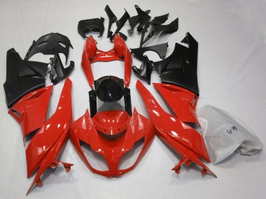 2009-2012 Kawasaki ZX6R Motorcycle Fairings - Red Glossy Black Matte Black Canada Websites