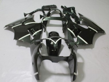 2000-2002 Kawasaki ZX6R Motorcycle Fairings - Glossy Black White Canada Websites