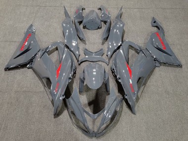 2013-2018 Kawasaki ZX6R Motorcycle Fairings - Nardo Grey Red Canada Websites