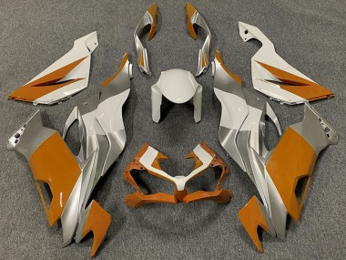 2019-2022 Kawasaki ZX6R Motorcycle Fairings - White Silver Orange Canada Websites