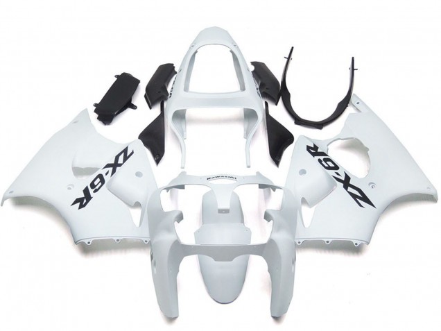 2000-2002 Kawasaki ZX6R Motorcycle Fairings - Glossy White Canada Websites