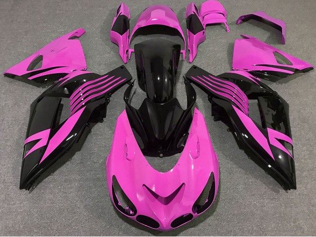 2006-2011 Kawasaki ZX14R Motorcycle Fairings - Pink Glossy Black Canada Websites