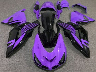 2006-2011 Kawasaki ZX14R Motorcycle Fairing - Purple Glossy Black Canada Websites