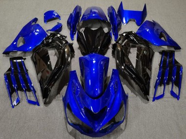 2012-2024 Kawasaki ZX14R ZZR1400 Motorcycle Fairing - Blue Glossy Black Canada Websites