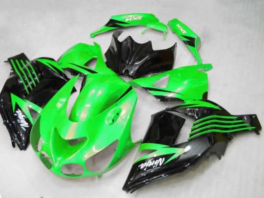 2012-2024 Kawasaki ZX14R ZZR1400 Motorcycle Fairings - Green Glossy Black White Ninja Canada Websites
