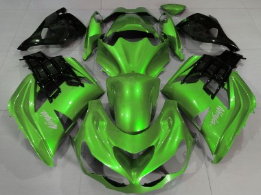 2012-2024 Kawasaki ZX14R ZZR1400 Motorcycle Fairings - Liquid Green Black Canada Websites