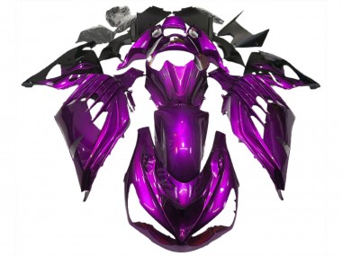 2012-2024 Kawasaki ZX14R ZZR1400 Motorcycle Fairings - Purple Black Canada Websites