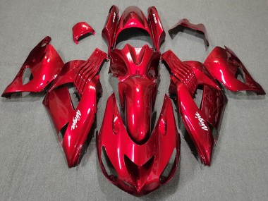 2006-2011 Kawasaki ZX14R Motorcycle Fairings - Red White Ninja Canada Websites