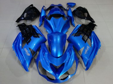2012-2024 Kawasaki ZX14R ZZR1400 Motorcycle Fairings - Blue Black Canada Websites