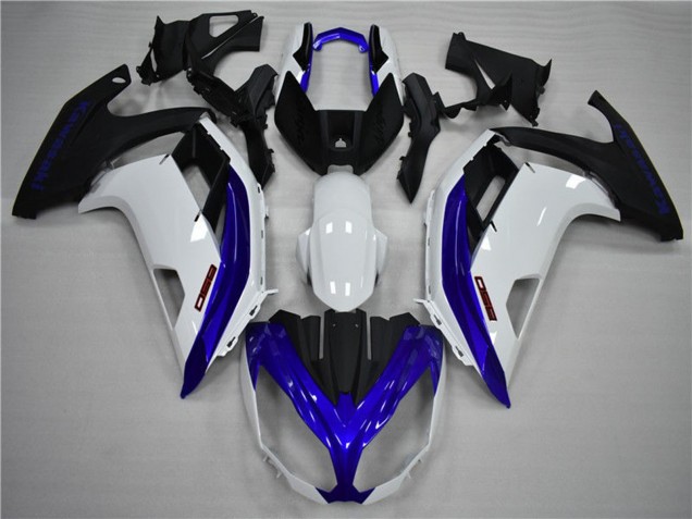 2009-2011 Kawasaki Ninja 650R Motorcycle Fairings - White Blue Matte Black Canada Websites