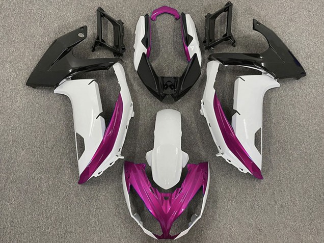 2009-2011 Kawasaki Ninja 650R Motorcycle Fairings - White Magenta Matte Black Canada Websites
