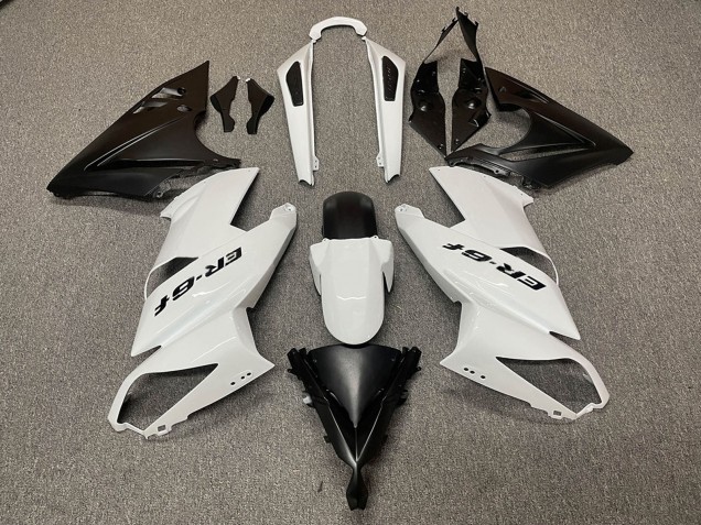 2009-2011 Kawasaki Ninja ER6F Motorcycle Fairings - White Matte Black Canada Websites
