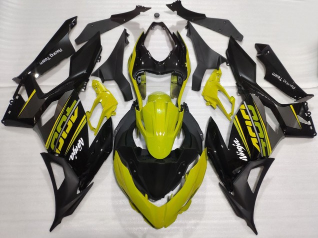 2018-2024 Kawasaki Ninja 400 Motorcycle Fairings - Yellow Glossy Black Matte Black OEM Style Canada Websites