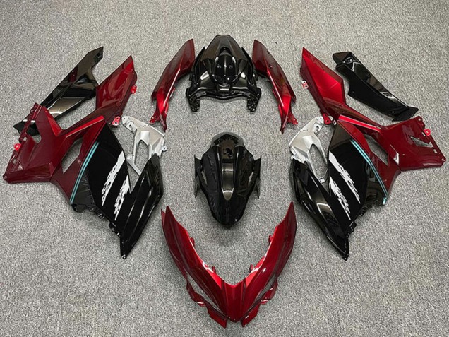 2018-2024 Kawasaki Ninja 400 Motorcycle Fairings - Red Glossy Black Canada Websites
