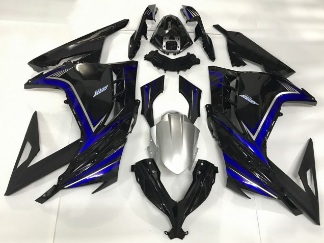 2013-2024 Kawasaki Ninja 300 Motorcycle Fairings - Glossy Black Blue Canada Websites