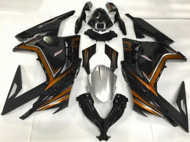 2013-2024 Kawasaki Ninja 300 Motorcycle Fairings - Glossy Black Orange Canada Websites