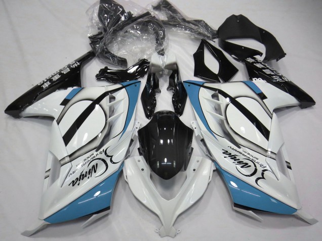 2013-2024 Kawasaki Ninja 300 Motorcycle Fairings - Glossy White Light Blue Black Canada Websites