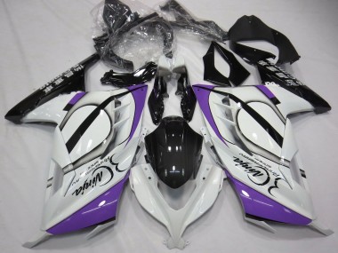 2013-2024 Kawasaki Ninja 300 Motorcycle Fairings - Glossy White Purple Black Canada Websites