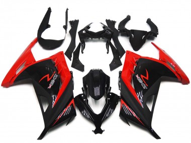 2013-2024 Kawasaki Ninja 300 Motorcycle Fairings - Red Glossy Black Canada Websites