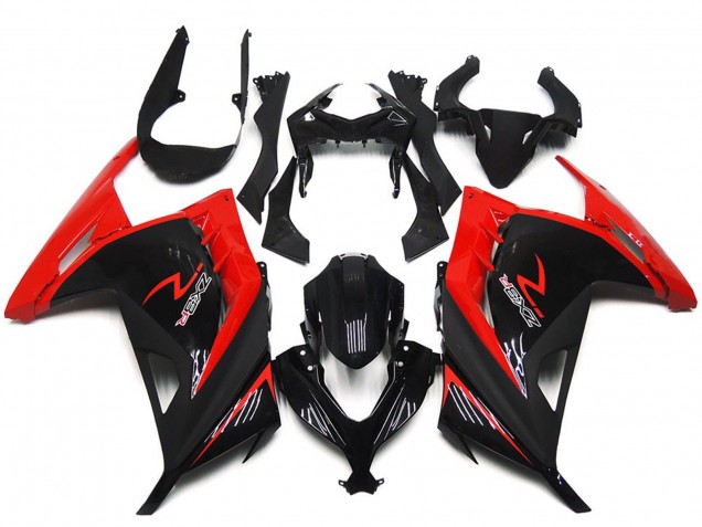 2013-2024 Kawasaki Ninja 300 Motorcycle Fairings - Red Glossy Black Canada Websites