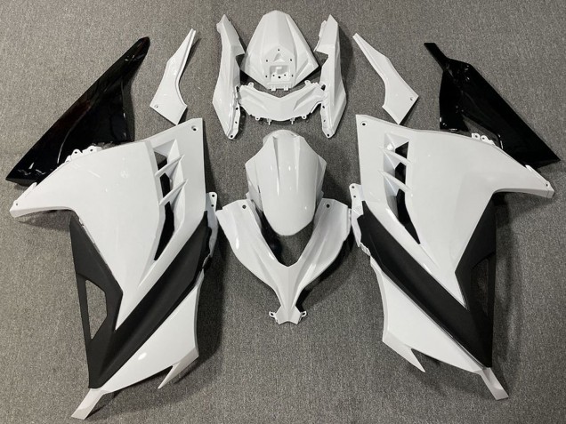 2013-2024 Kawasaki Ninja 300 Motorcycle Fairings - White Black Canada Websites