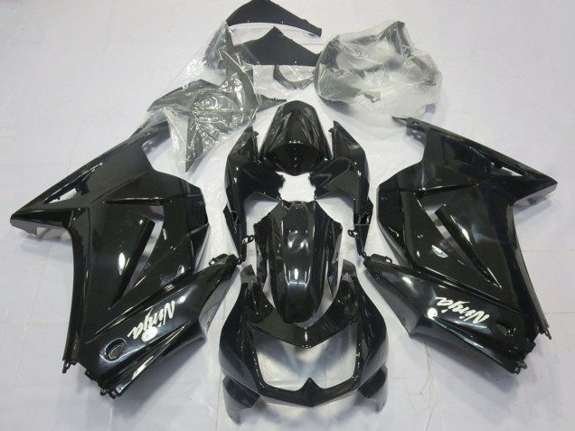 2008-2012 Kawasaki Ninja 250 Motorcycle Fairings - Glossy Black White Ninja Canada Websites