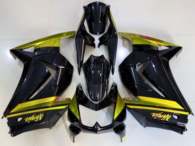 2008-2012 Kawasaki Ninja 250 Motorcycle Fairings - Glossy Black Yellow Canada Websites