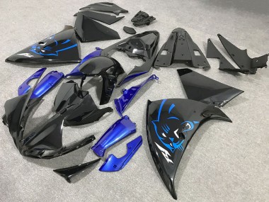 2009-2011 Yamaha R1 Motorcycle Fairings - Glossy Black Blue Panther Canada Websites