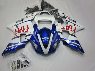 2000-2001 Yamaha R1 Motorcycle Fairings - White Blue Red Fiat Motul Canada Websites