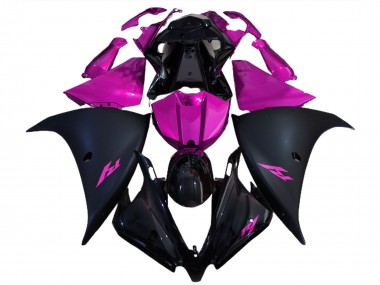 2012-2014 Yamaha R1 Motorcycle Fairings - Glossy Black Matte Black Pink Canada Websites