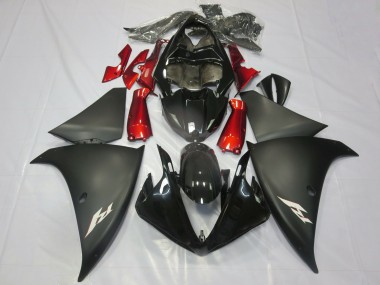 2012-2014 Yamaha R1 Motorcycle Fairings - Glossy Black Matte Black Red Canada Websites
