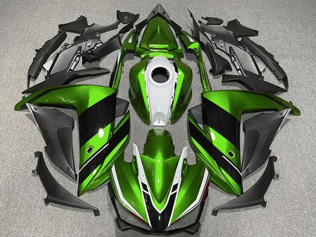 2015-2018 Yamaha R3 Motorcycle Fairings - Green White Glossy Black Canada Websites